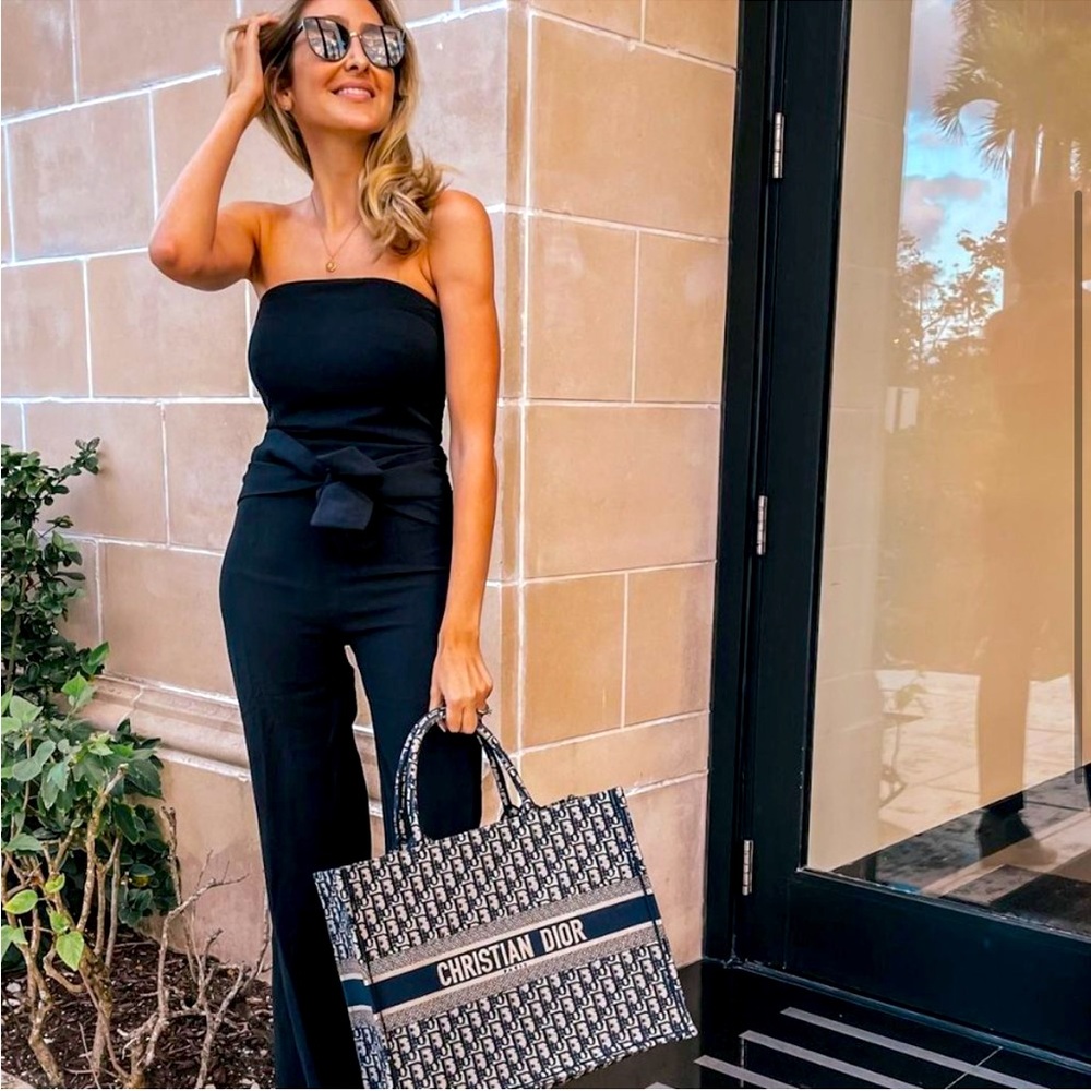 REVOLVE X SUPERDOWN Jordan Tie Waist Jumpsuit in Black - Large